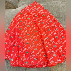 Vintage Christmas Circle Tablecloth 54”